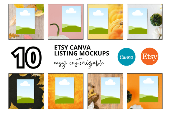 10 Thanksgiving Etsy Listings Mockup: Enhance Your Digital Product Presentation
