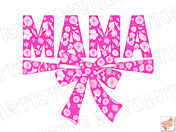 Chinoiserie Pink Floral Mama Png