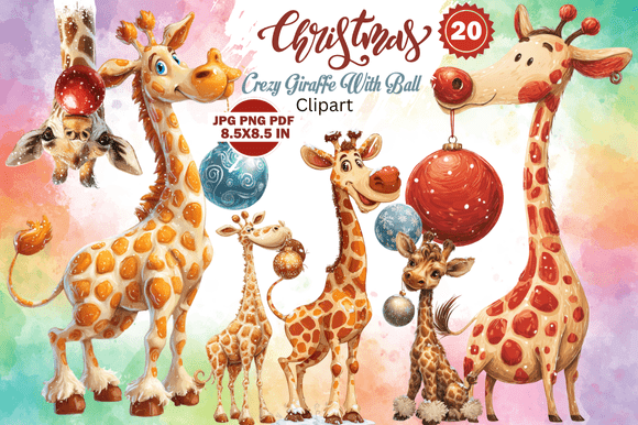 Christmas Crazy Giraffe with Ball Clip: A Unique Addition to Your Creative Projects