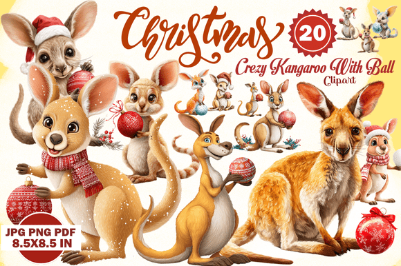 Christmas Crazy Kangaroo with Ball Clip: How Whimsical Clip Art Is Reshaping Creative Workflows for Professionals and Entrepreneurs