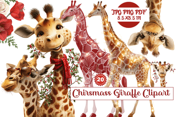 Christmas Giraffe Clipart: A Practical Design Resource for Holiday Projects