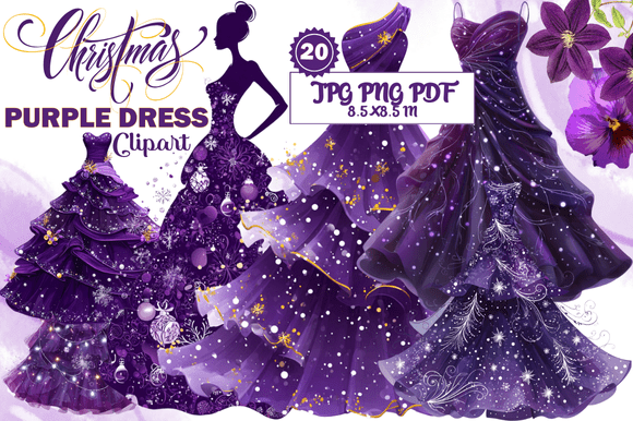 Christmas Purple Dress Clipart: Creative Ways to Use Festive Holiday Graphics