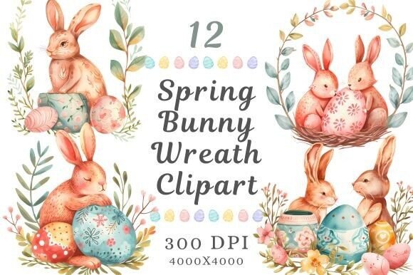 Cute Spring Wreath Clipar
