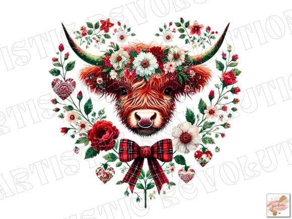 Floral Valentine Heart Highland Cow Png: Strategic Use for Creators and Businesses