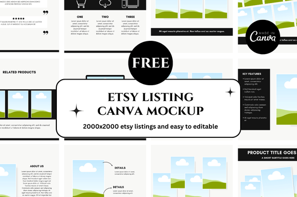 FREE 12 Etsy Canva Mockup