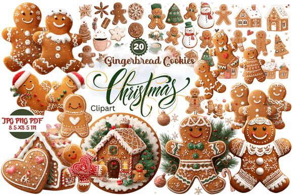 Gingerbread Cookies Christmas Clipart: A Versatile Resource for Creative Projects