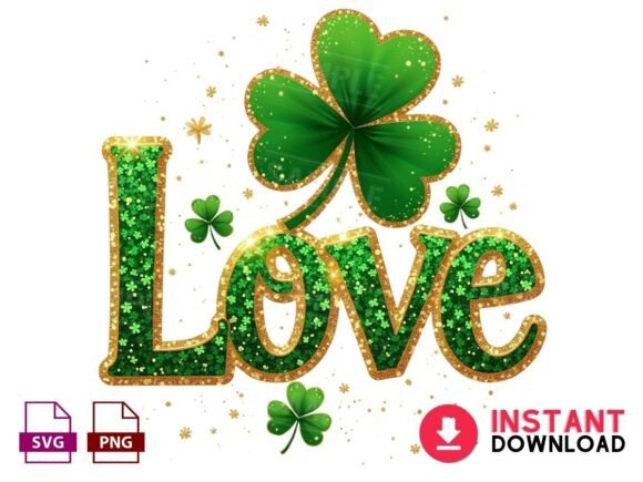 Glitter St. Patrick's Day Design for Creatives