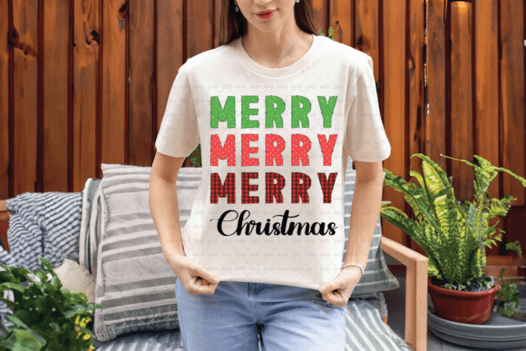 Merry Christmas PNG Retro Plaid PNG: A Festive Digital Design for Creative Projects