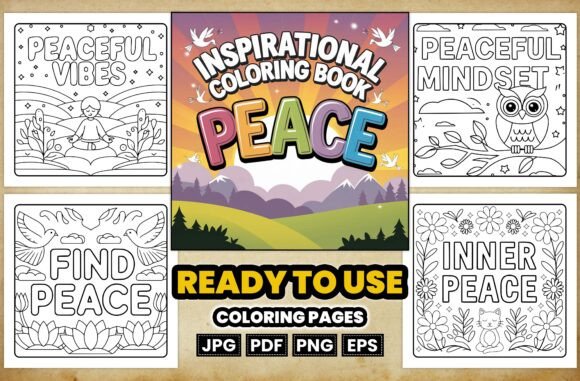 Peace Inspirational Word Coloring Book: A Creative Tool for Mindfulness and Inspiration