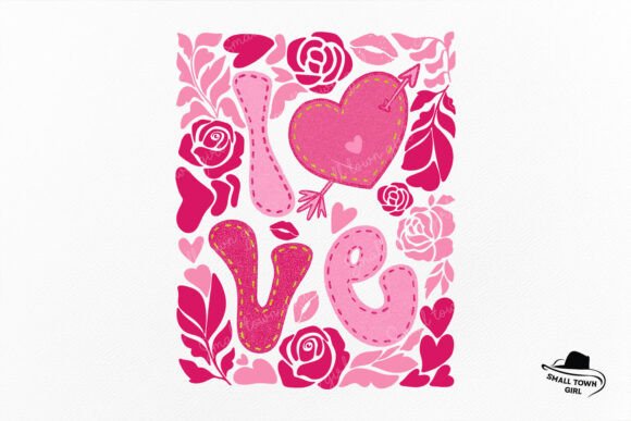 Pink Boho Valentine Love Heart Floral: A Versatile Design for Every Creative Need