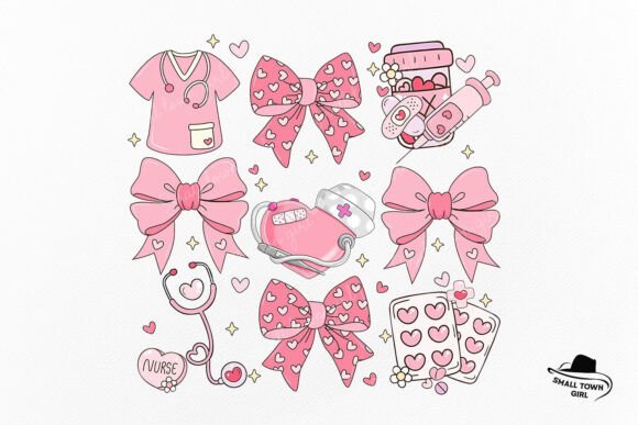 Pink Valentine Nurse Bow Coquette Png: A Versatile Digital Design for Every Occasion