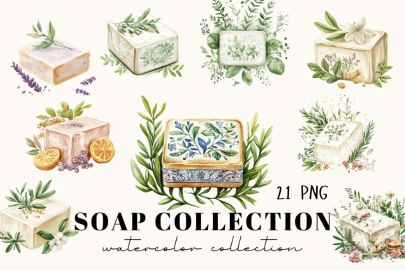 Soap Collection – Self Care Clipart: Elevate Your Wellness Projects With Thoughtful Design