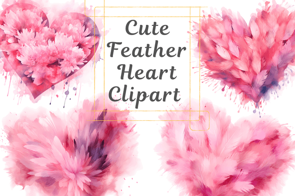 Unlock Your Creative Potential with Cute Feather Heart Clipart