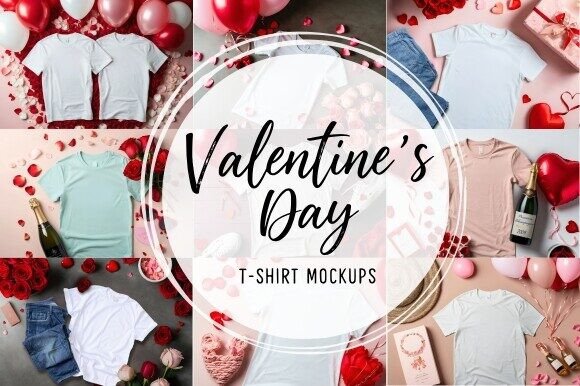 Valentine s Day T-shirt Mockup