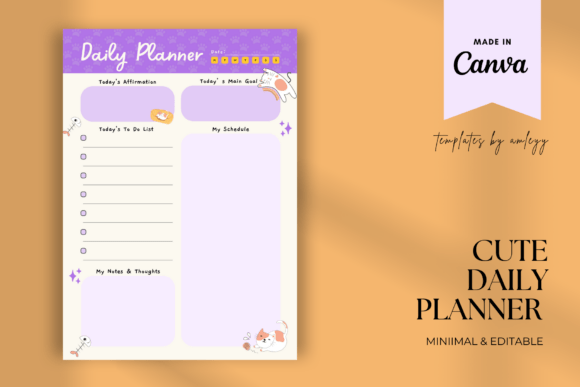 Why the FREE Cat Themed Cute Daily Planner Canva Template Is Redefining Personal Organization